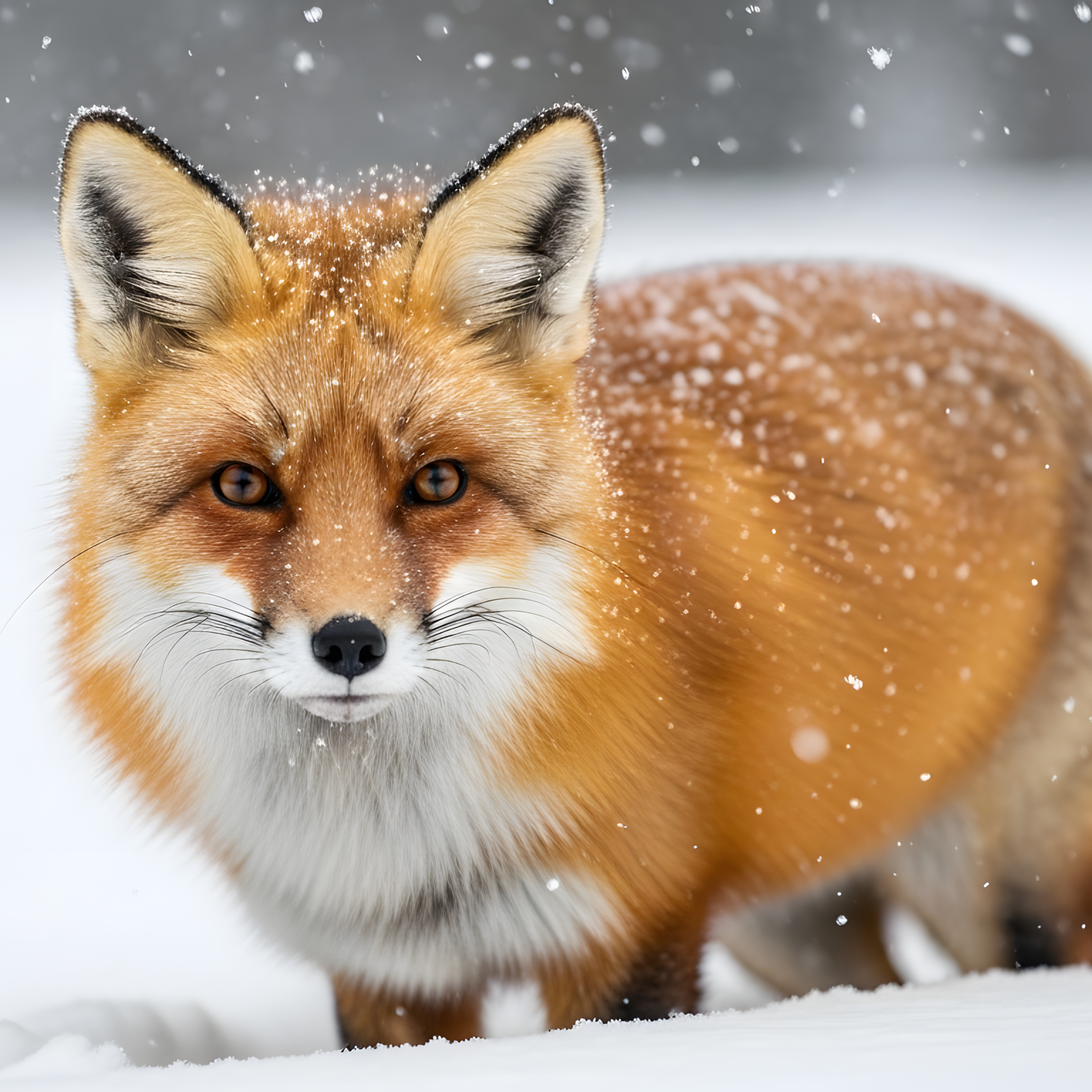Illustratiefoto. Foto van een vos in de sneeuw.